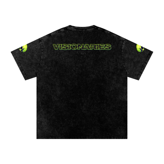 Slime π Skull π Snow Washed Oversized T-Shirt