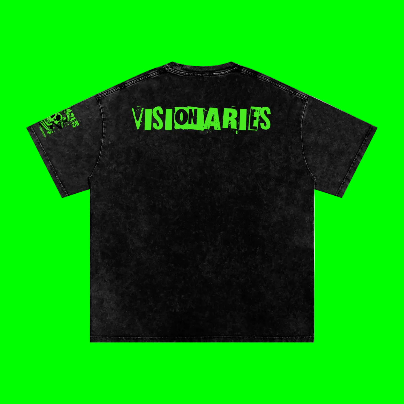Slime Skull 🐍💀Snow Washed Oversized Cotton T-Shirt
