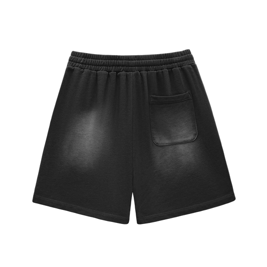 Visionaries Core Logo Sun Fade Raw Edge Cotton Shorts