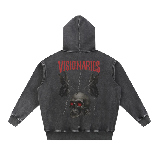Snow Wash Skulls π & πΉ Fleece Oversize Hoodie