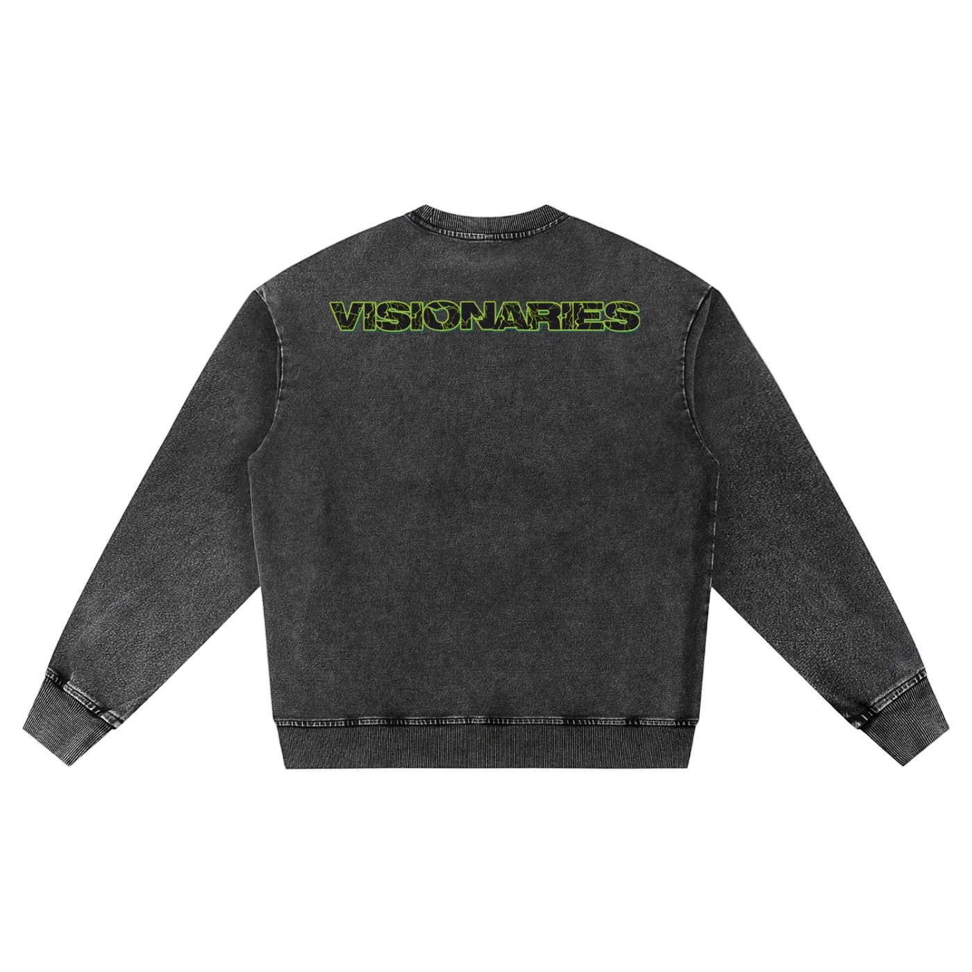 Slime 💚 Skull 💀 Snow Wash Oversized Crewneck Sweatshirt