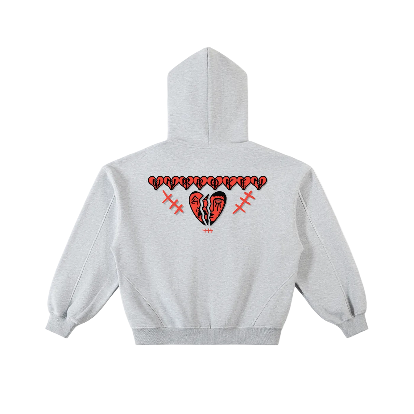 Unbroken đź’” Stitched Boxy Fleece Zip Hoodie