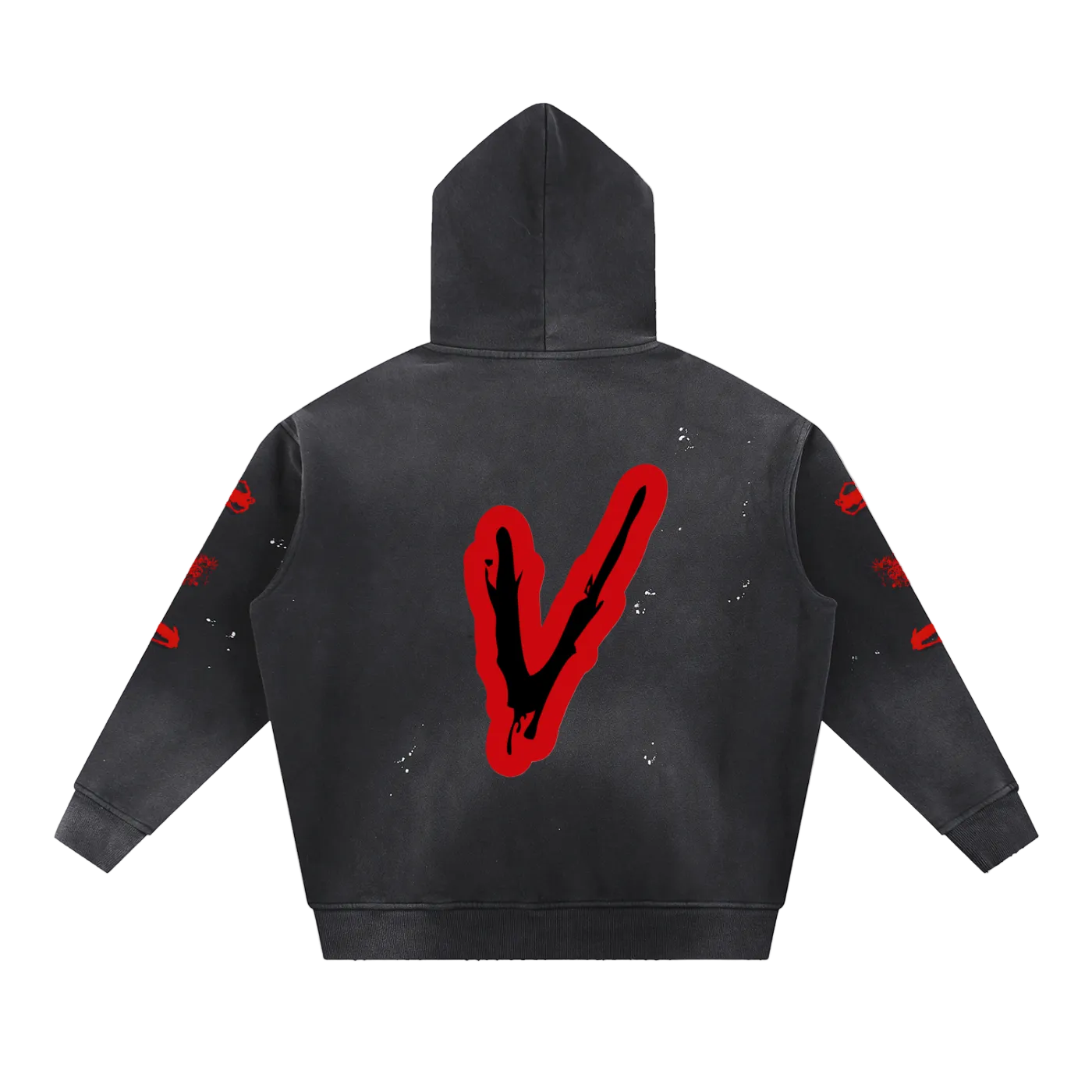Vintage Washed Zombies 🧟 Fleece Hoodie