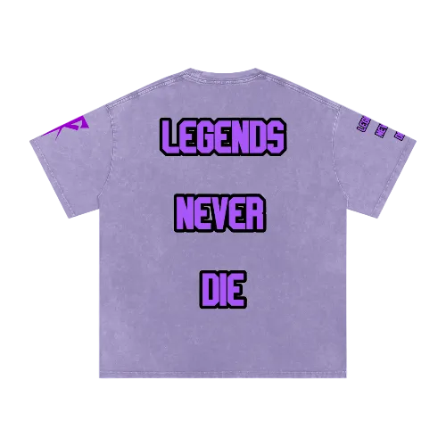 Dead Man 💜 Snow Washed Oversized Cotton T-Shirt