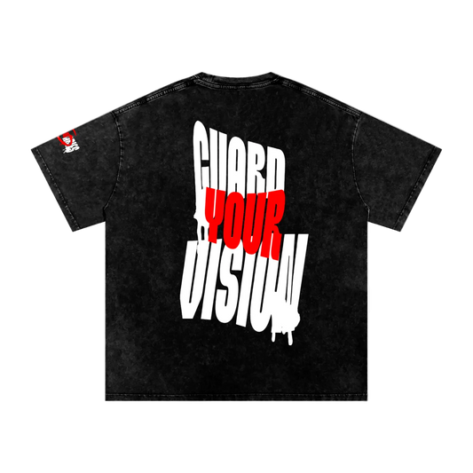 Visionaries Logo Snow Washed Oversized Cotton T-Shirt