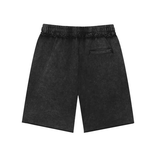 “Me vs Me” 🔥 Mineral Wash Raw Edge Shorts