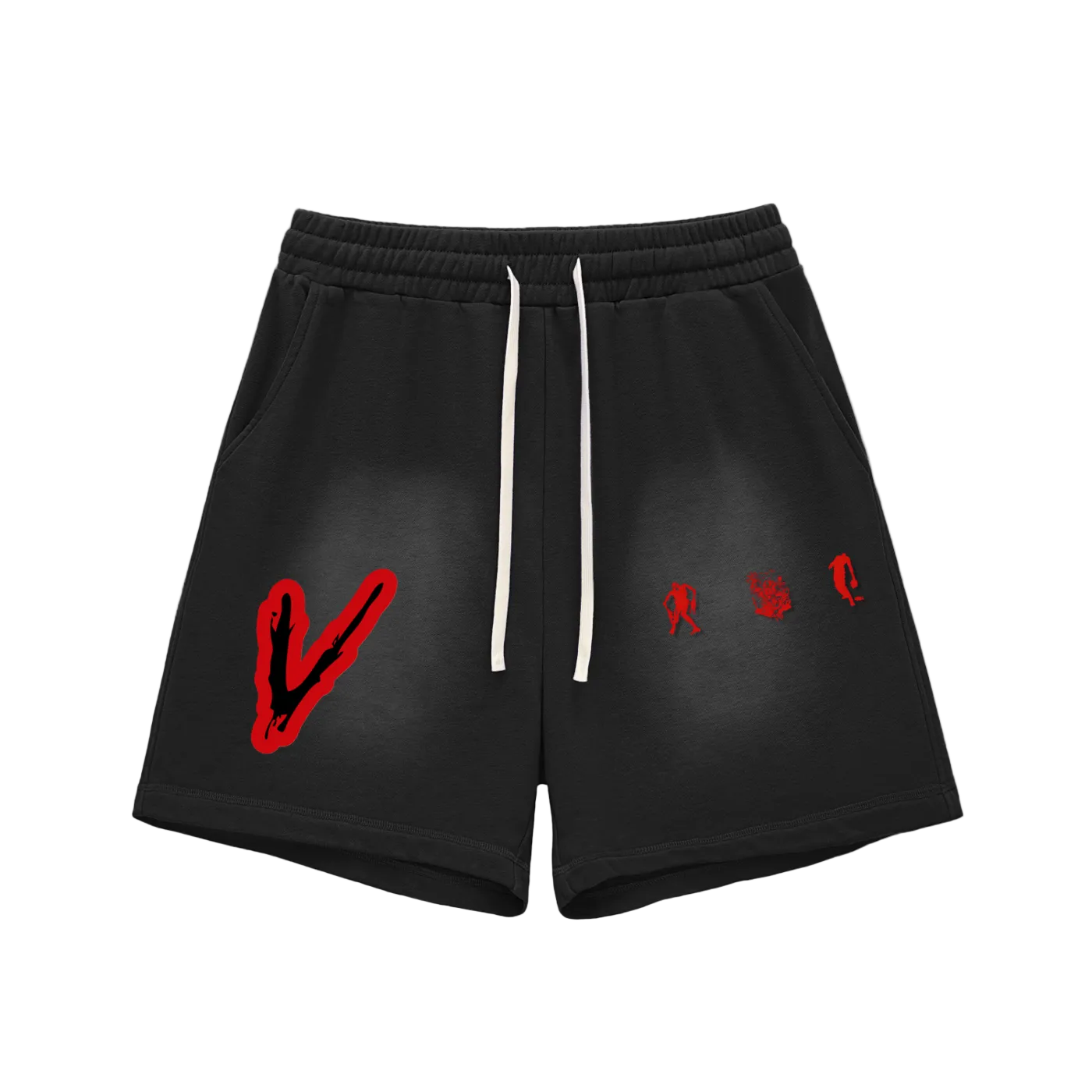 Sun Fade Raw Edge 🧟 V Shorts