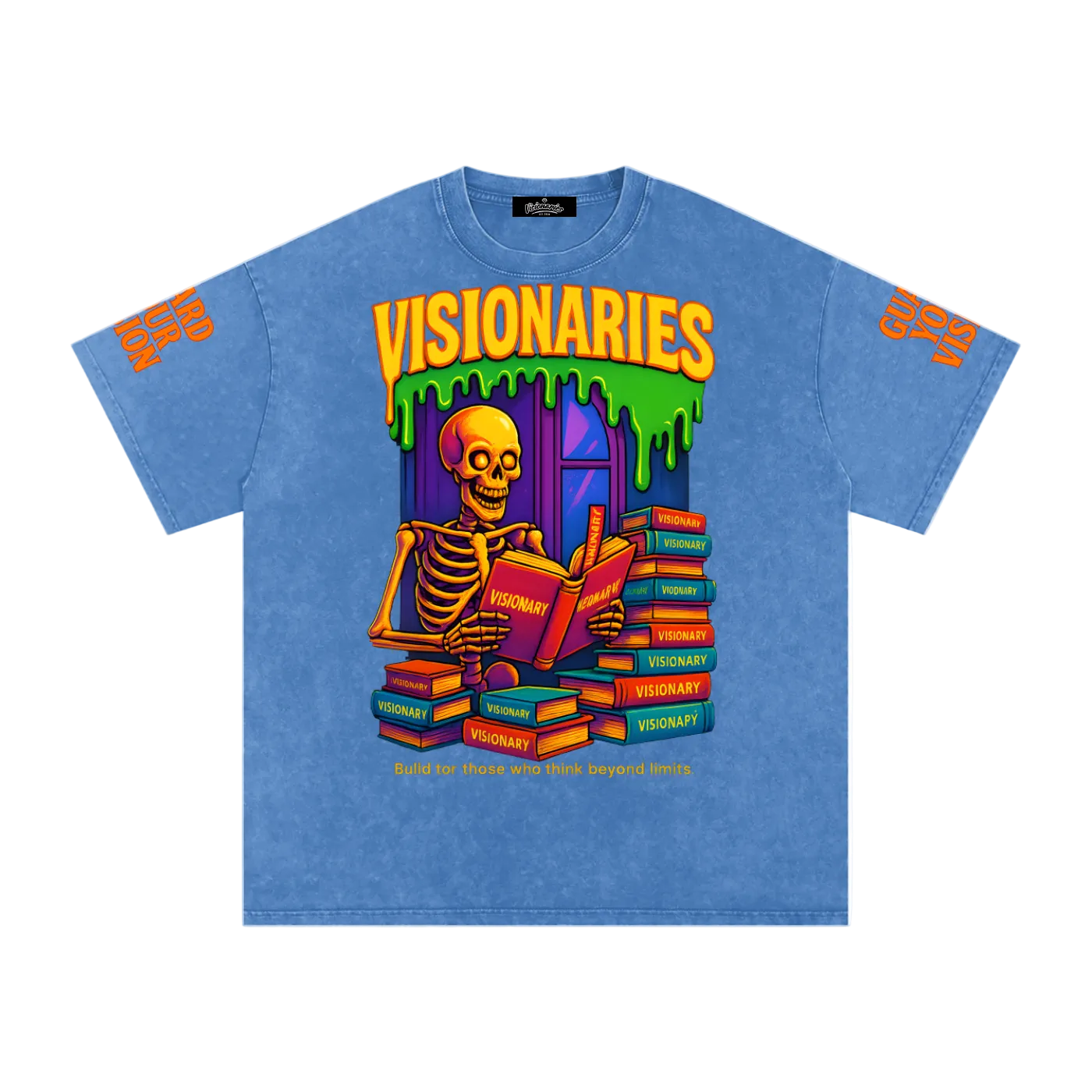 “Guard Your Vision” Snow Washed Oversized Cotton T-Shirt