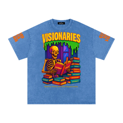“Guard Your Vision” Snow Washed Oversized Cotton T-Shirt
