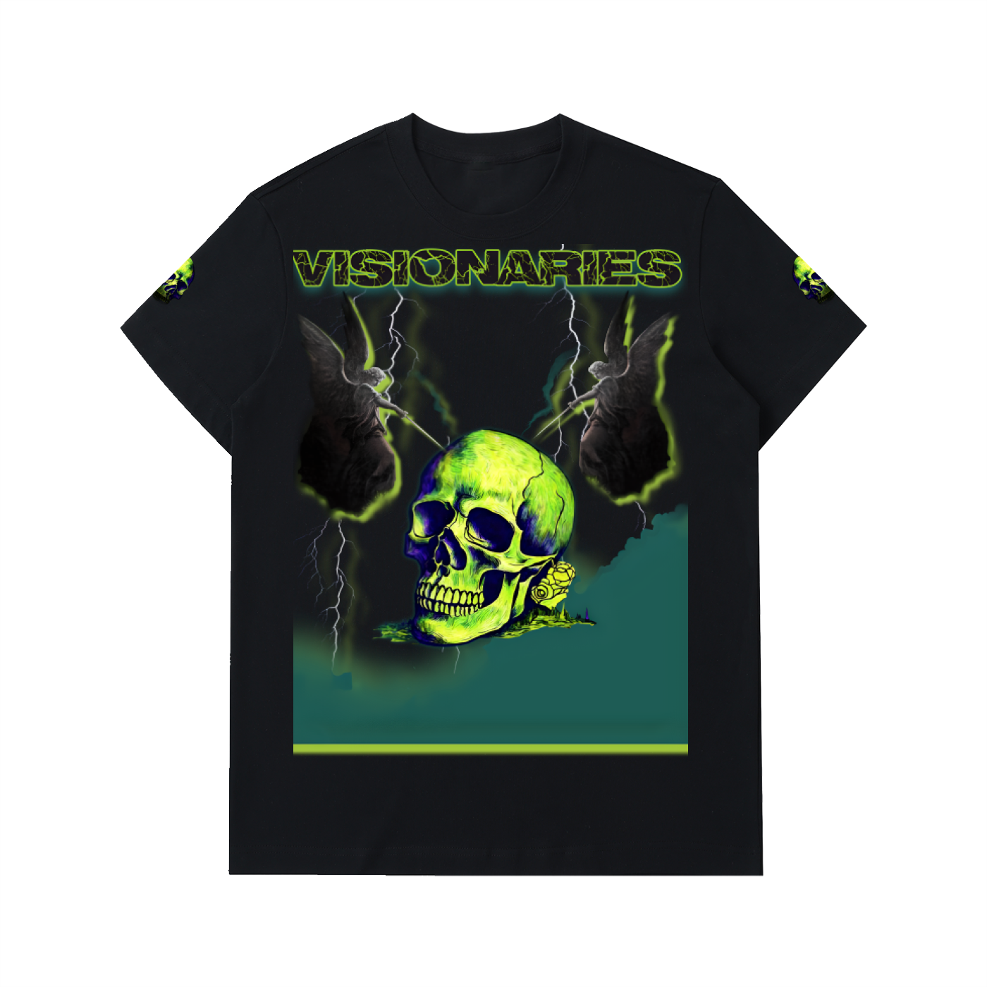 Slime 💚 Skull 💀 Heavyweight Cotton T-Shirt