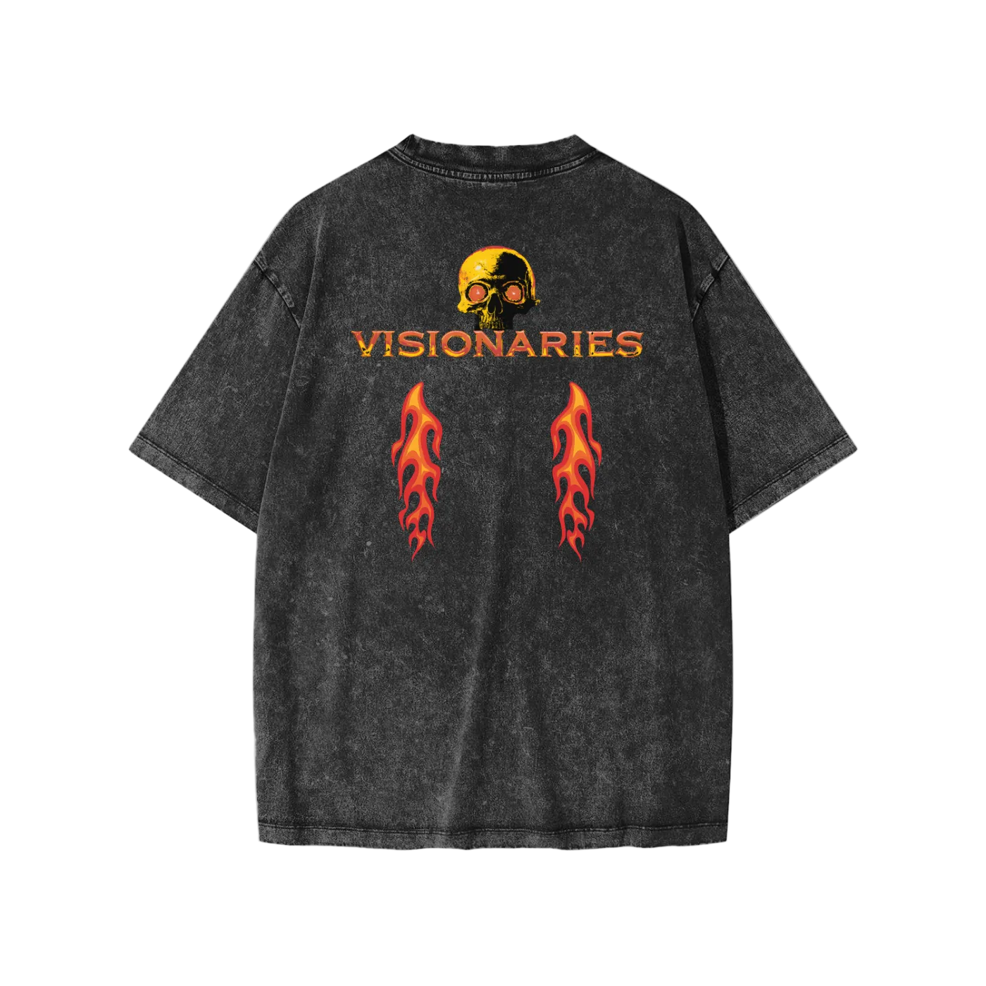 Flame🔥Skull 💀Snow Washed Kids' T-Shirt