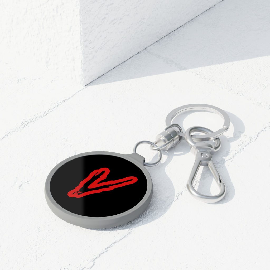 Red "V" Graphic Keyring Tag