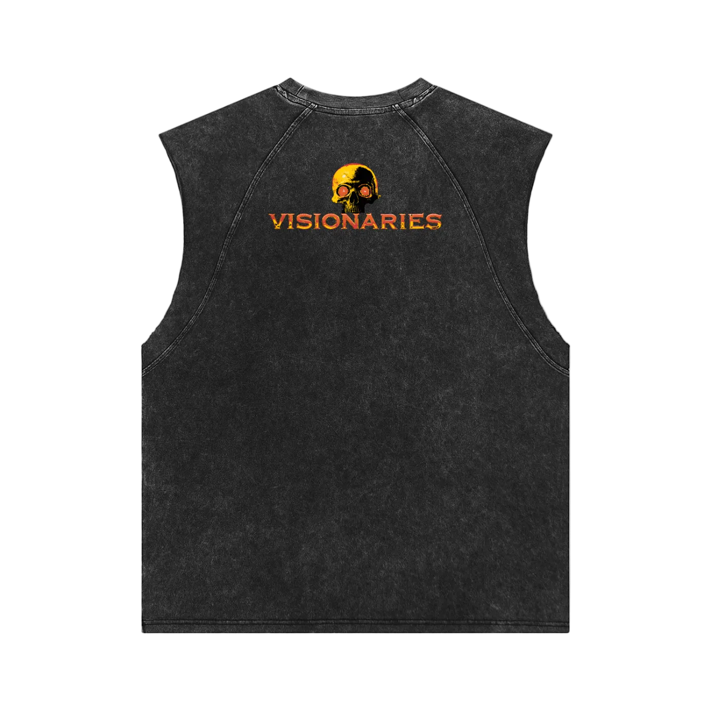 Flame🔥 Skull 💀Snow Washed Tank Top
