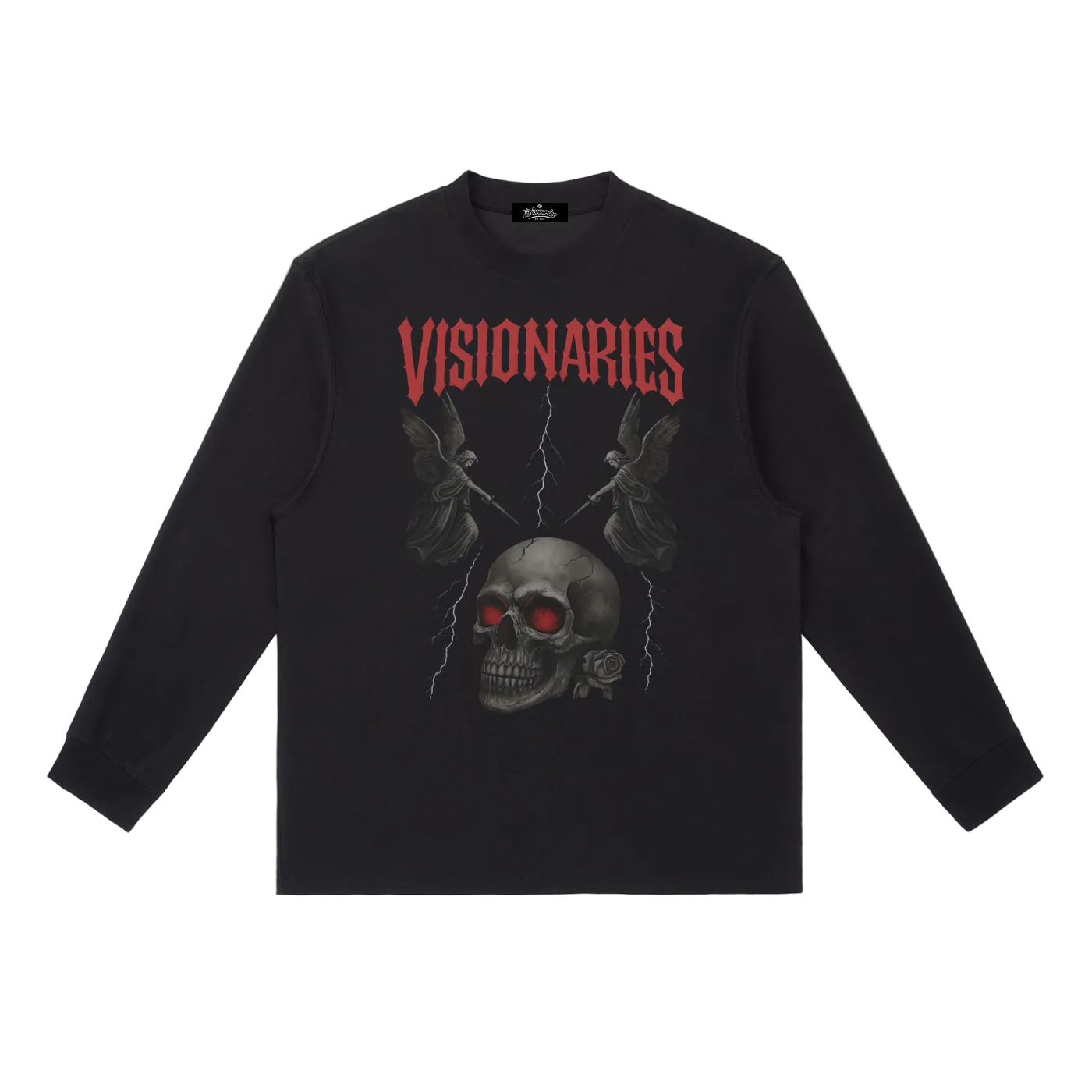 💀&🌹 🥀 Crewneck Long-Sleeve T-Shirt