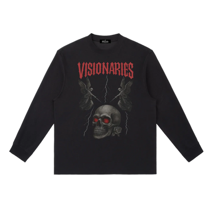💀&🌹 🥀 Crewneck Long-Sleeve T-Shirt