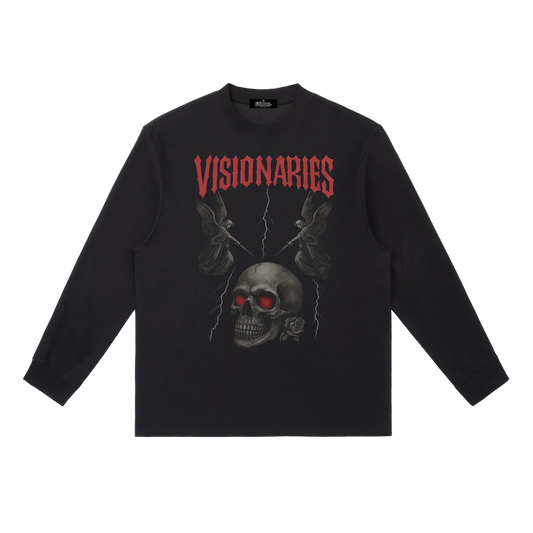 💀&🌹 🥀 Crewneck Long-Sleeve T-Shirt