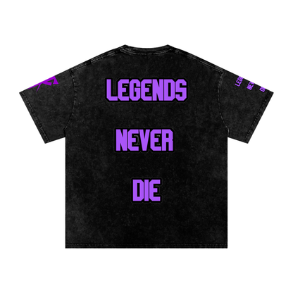 Dead Man 💜 Snow Washed Oversized Cotton T-Shirt