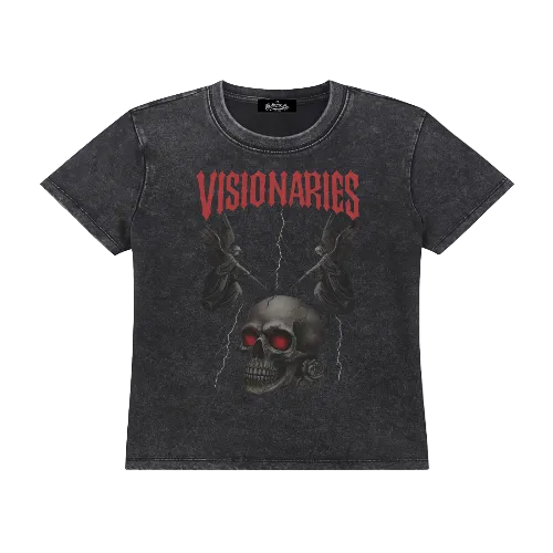 💀 🌹 Vintage Wash Drop Shoulder T-shirt