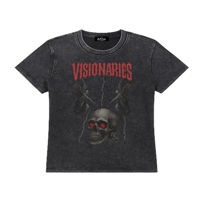 💀 🌹 Vintage Wash Drop Shoulder T-shirt