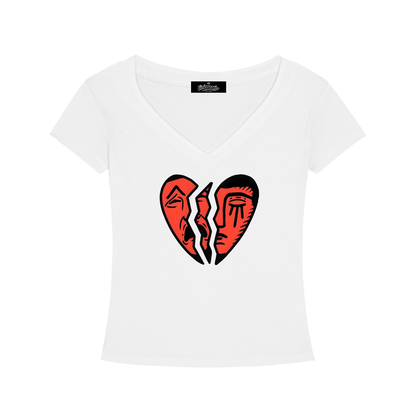 Women’s Unbroken 💔 Slim Fit V-Neck T-Shirt