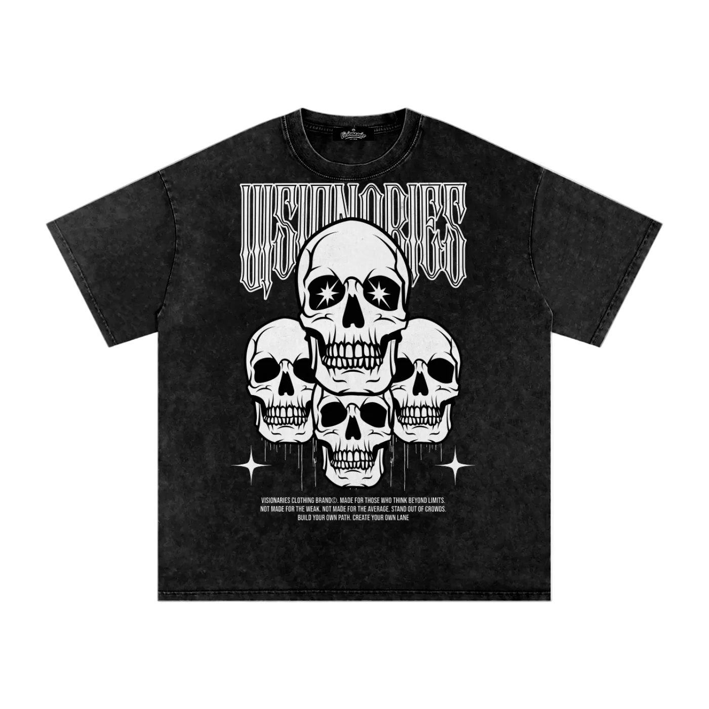 Visionaries Snow Washed Oversized Cotton T-Shirt