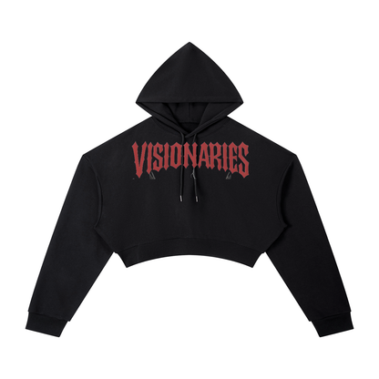 Women's Skull 💀  & Roses 🥀 🌹  Cropped Hoodie