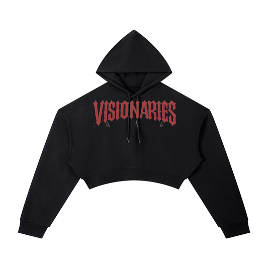 Women's Skull 💀  & Roses 🥀 🌹  Cropped Hoodie