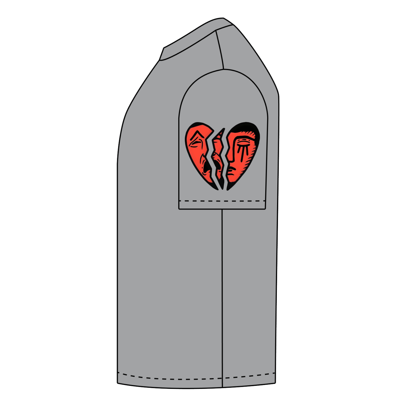 Broken Hearts 💔 Heavyweight Cotton T-Shirt