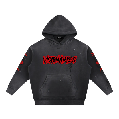 Vintage Washed Zombies 🧟 Fleece Hoodie