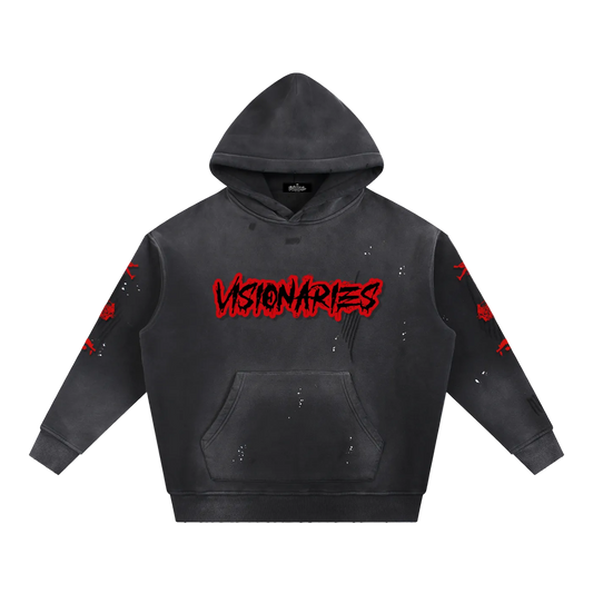 Vintage Washed Zombies 🧟 Fleece Hoodie