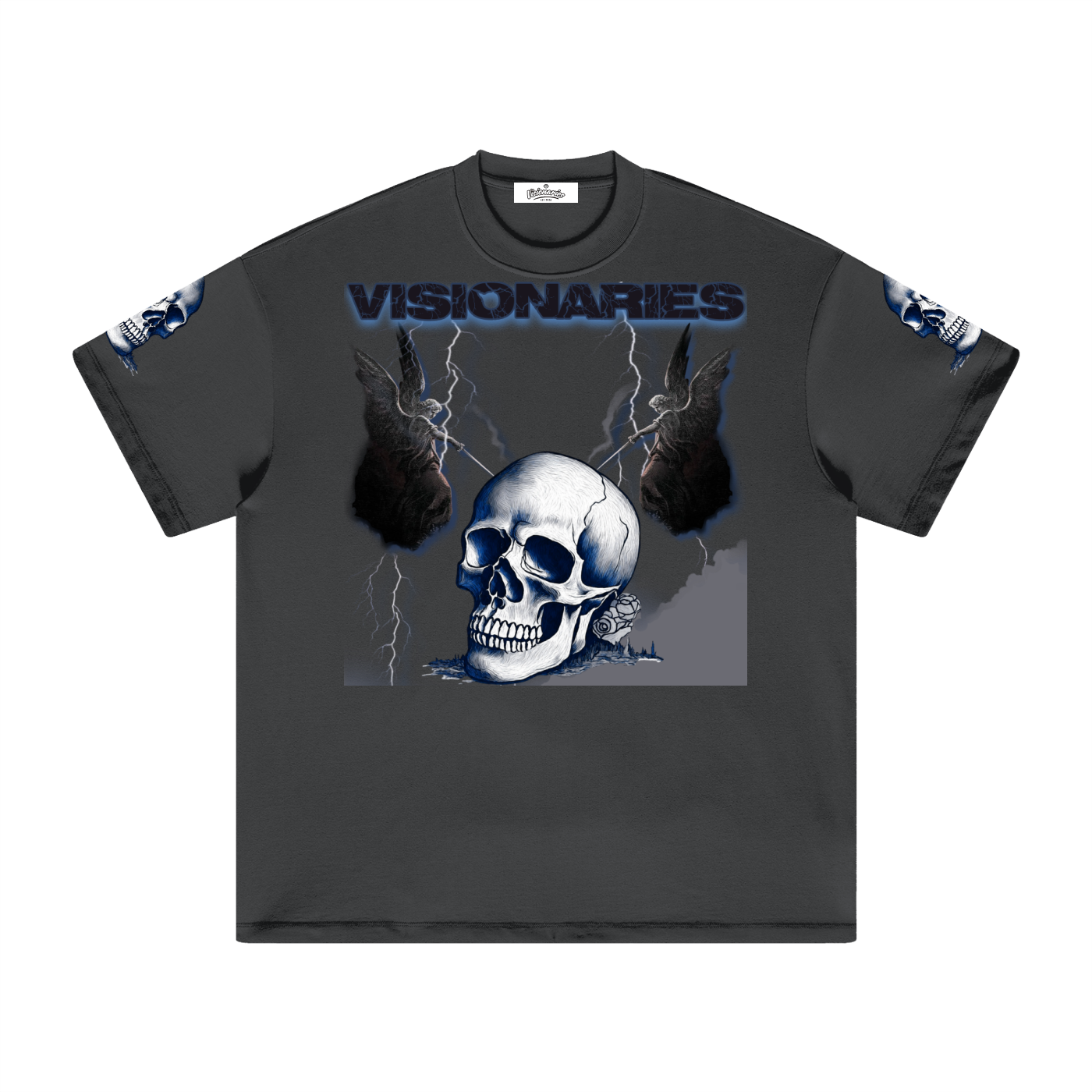 Slime Skull Blue Label Jumbo Print T-Shirt