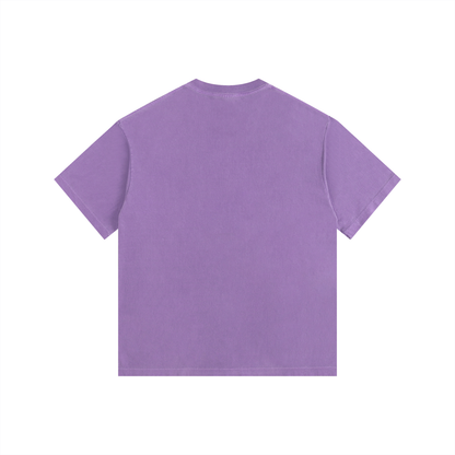 Purple Angels 👼 Vintage Washed Oversized Cotton T-Shirt