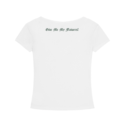 Women’s Give Me My Flowers 🌹 Slim Fit V-Neck T-Shirt