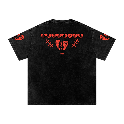 Unbroken Snow Washed Oversized Cotton T-Shirt