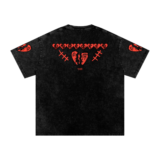 Unbroken Snow Washed Oversized Cotton T-Shirt