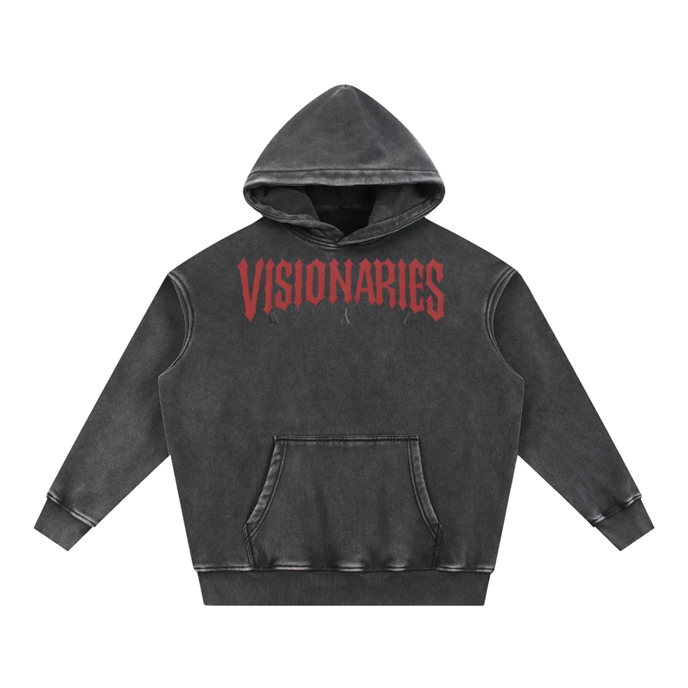 Snow Wash Skulls 💀 & 🌹  Fleece Oversize Hoodie
