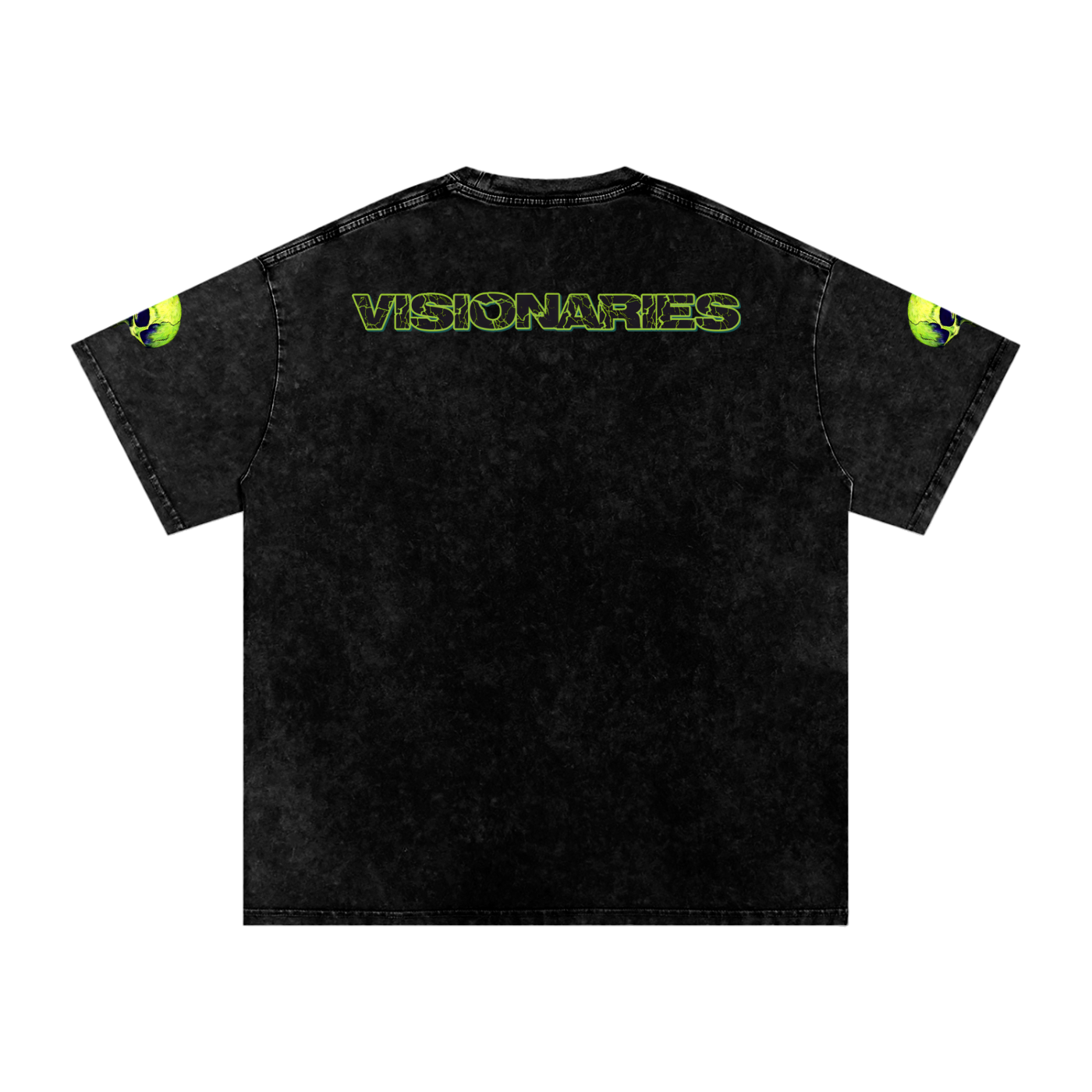 Snow Washed Oversized Slime Skull T-shirt
