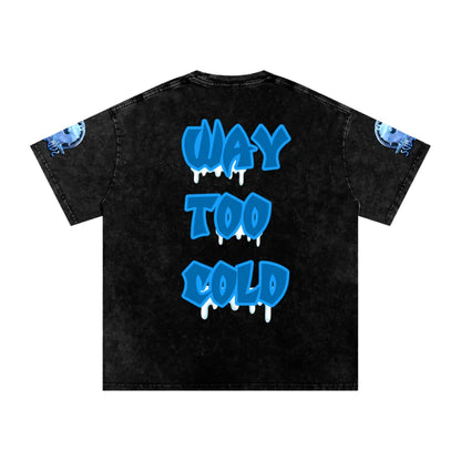 "Way Too Cold" Snow Washed Oversized Cotton T-Shirt