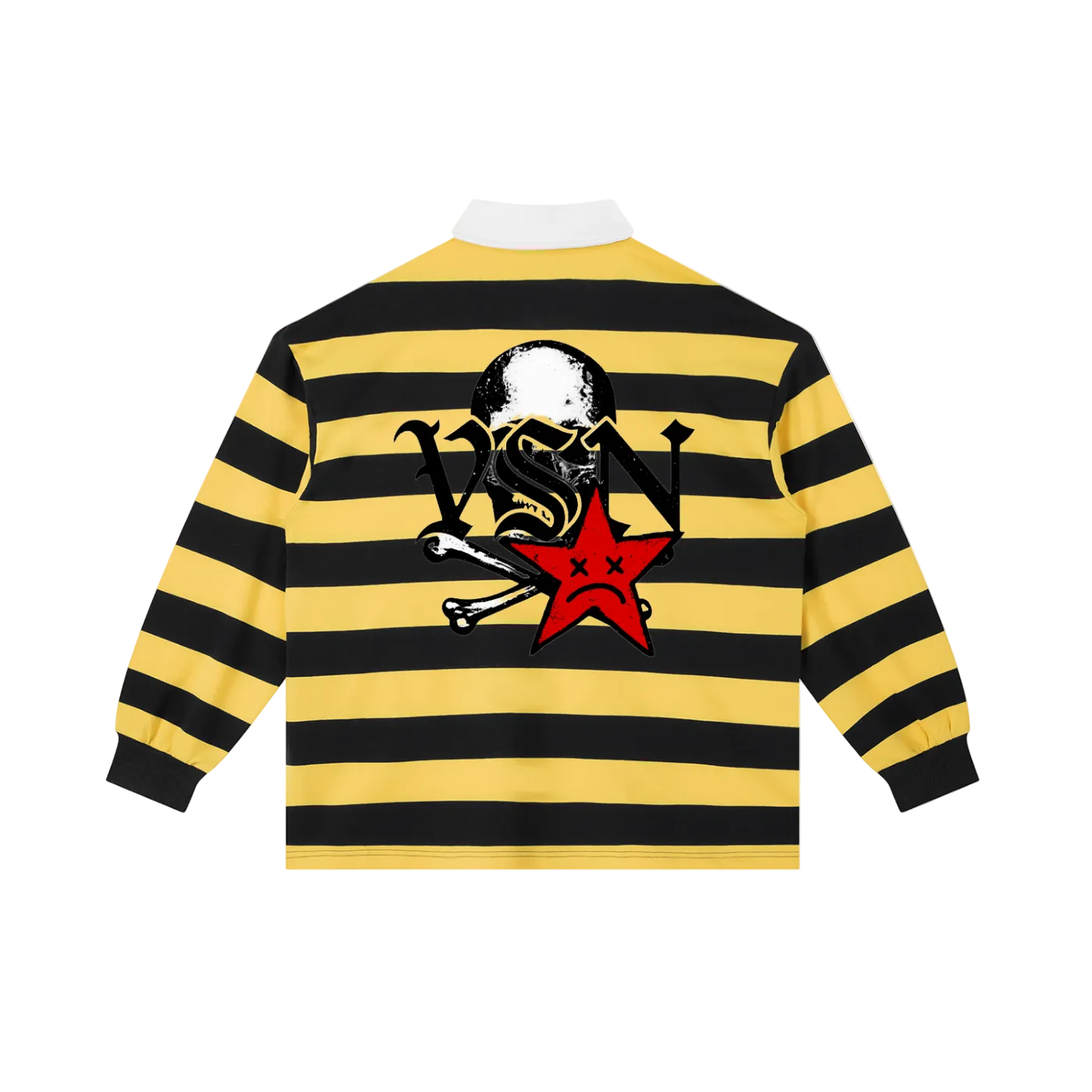 Men VSN Logo Stripe Polo Shirt