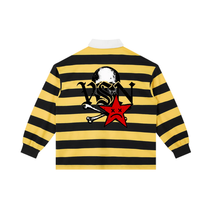 Men VSN Logo Stripe Polo Shirt