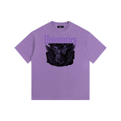 Purple Angels 👼 Vintage Washed Oversized Cotton T-Shirt