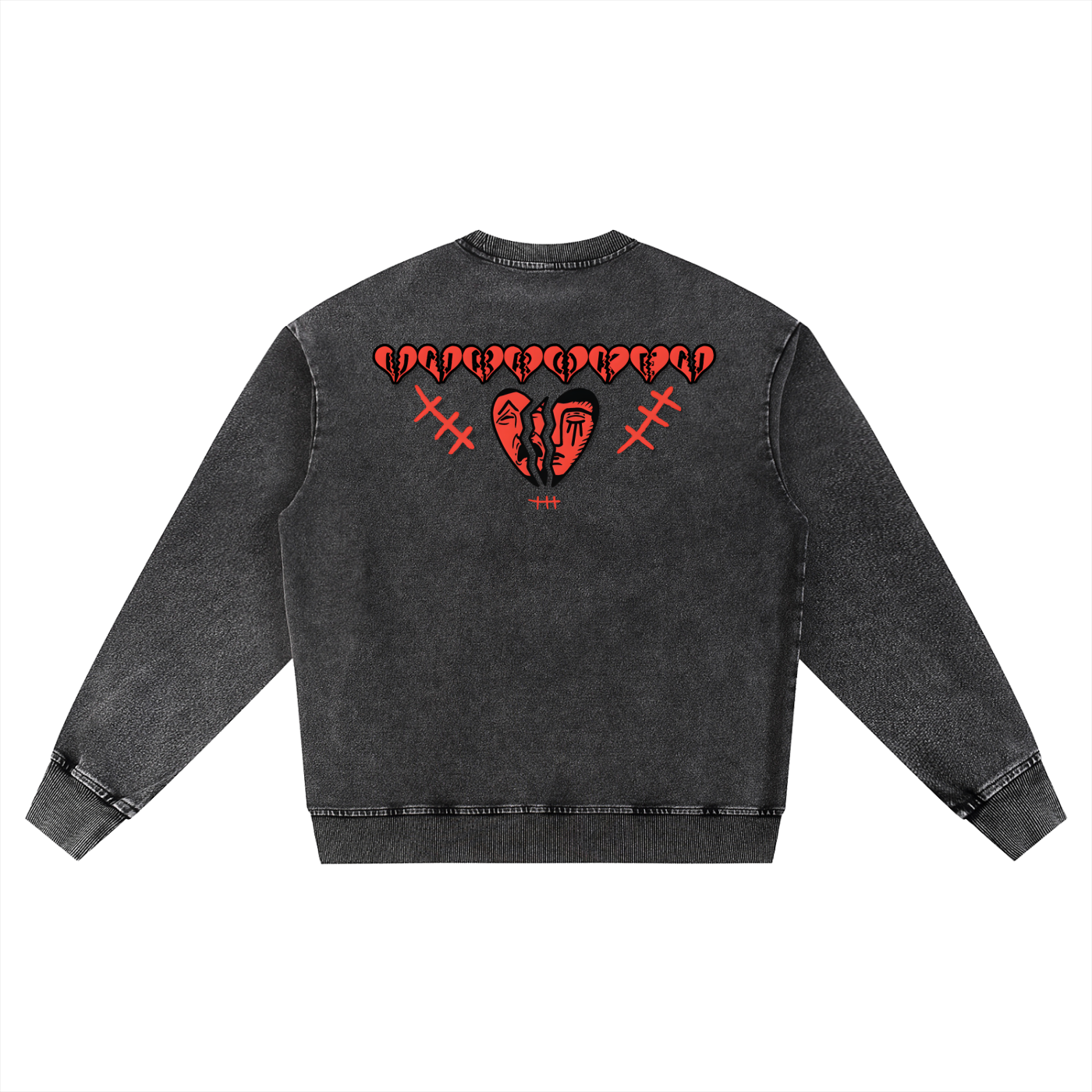 Unbroken Snow Wash Oversized Crewneck Sweatshirt