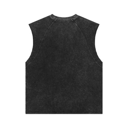Snow Washed Slime 💚 Skull 💀 Tank Top