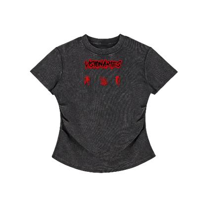 Women's Vintage Washed Visionaries Zombie 🧟‍♀️ T-Shirt