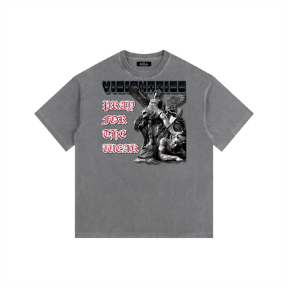Pray for the Weak Vintage Washed Cotton T-Shirt