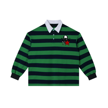 Men VSN Logo Stripe Polo Shirt