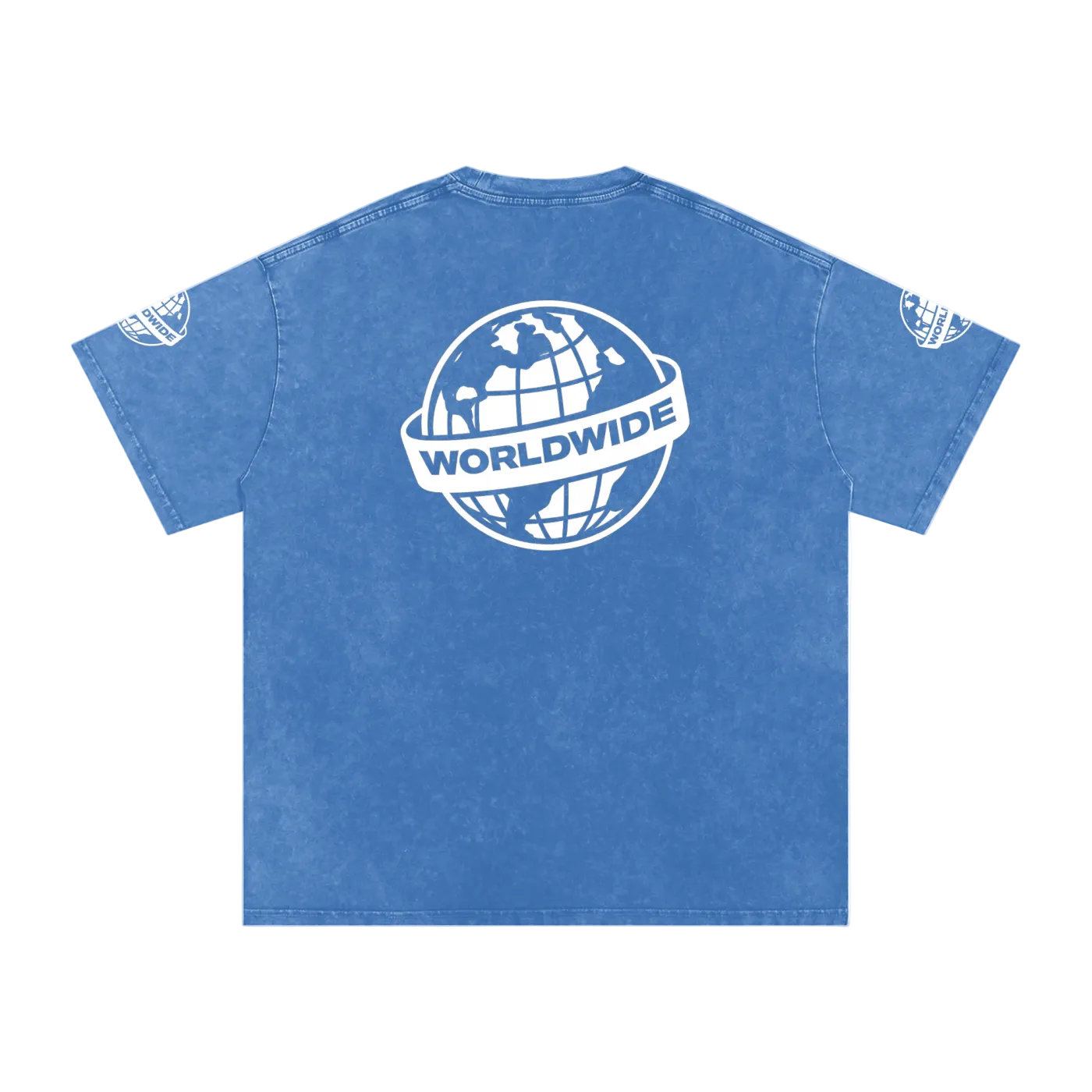 Visionaries World Wide Snow Washed Oversized Cotton T-Shirt