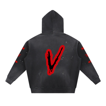 Vintage Washed Zombies 🧟 Fleece Hoodie