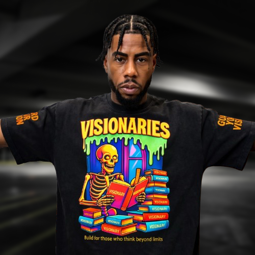 “Guard Your Vision” Snow Washed Oversized Cotton T-Shirt