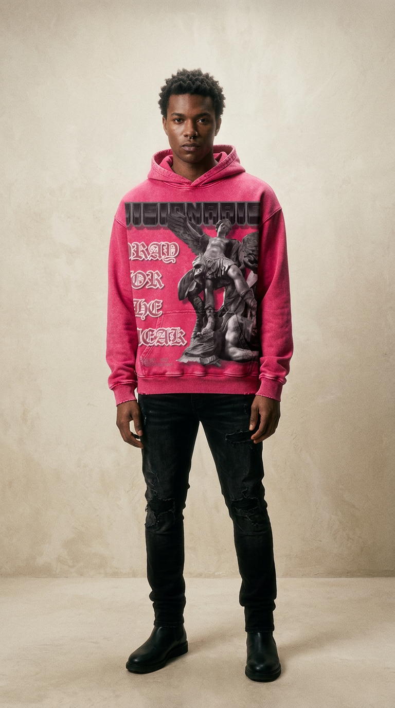 Pray For The Weak Jumbo Print Hoodie